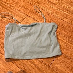 Medium blue crop top